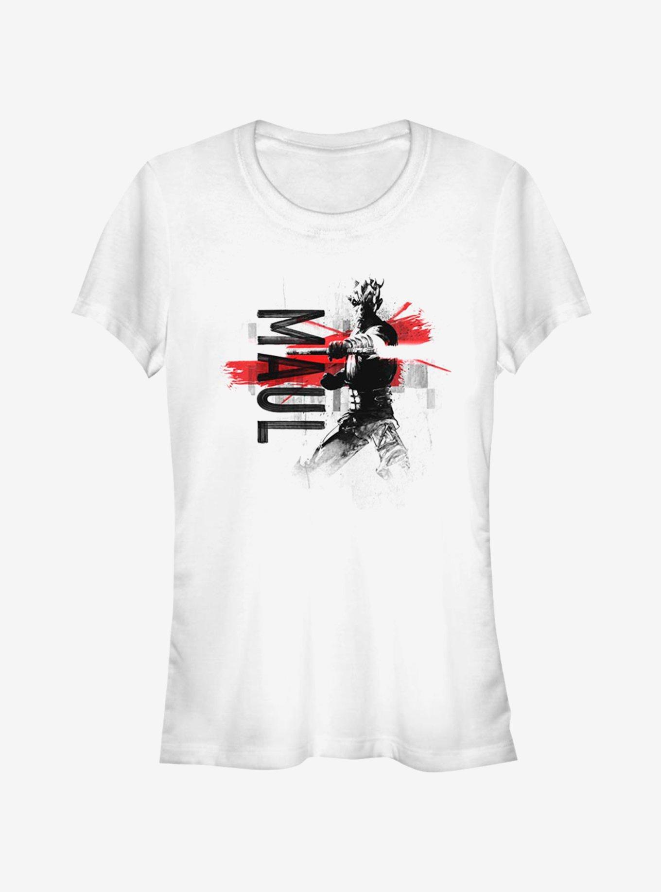 Star Wars The Clone Wars Maul Collage Girls T-Shirt, WHITE, hi-res