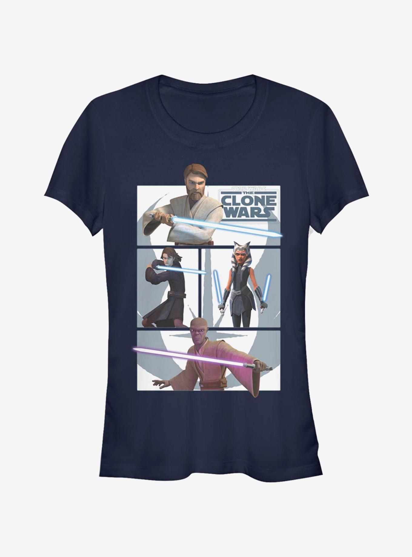 Star Wars The Clone Wars Clone Wars Jedi Girls T-Shirt, NAVY, hi-res