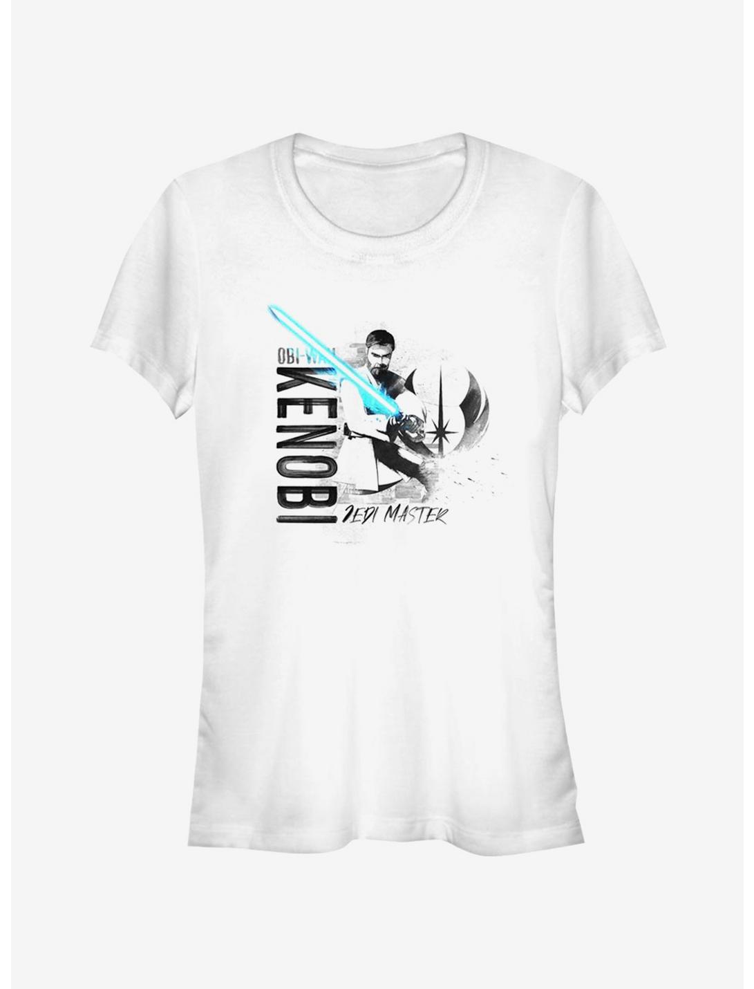 Star Wars The Clone Wars Obi Collage Girls T-Shirt, WHITE, hi-res