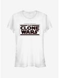 Star Wars The Clone Wars Clone Wars Logo Girls T-Shirt, WHITE, hi-res