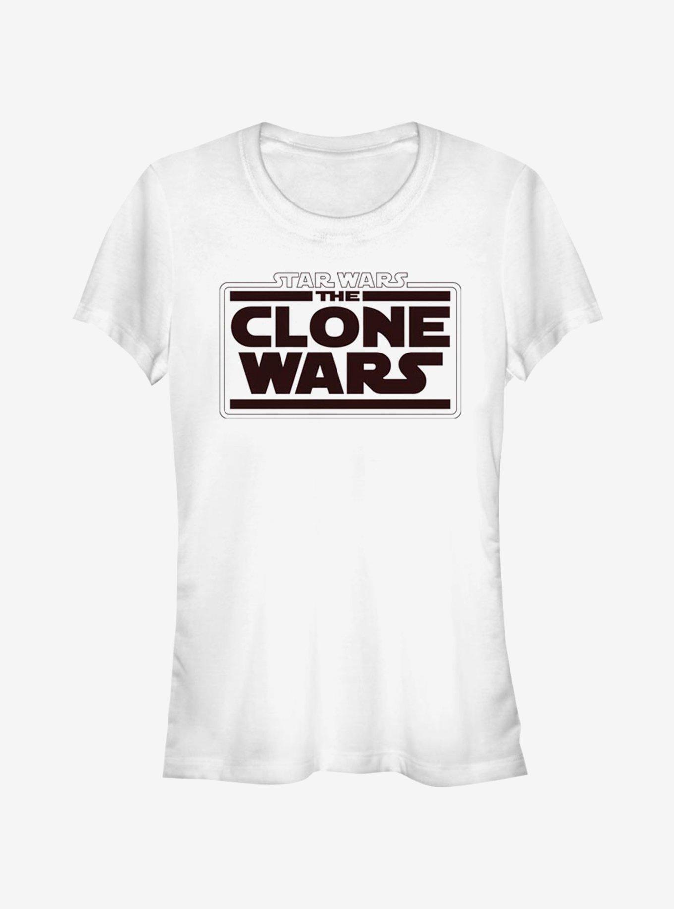 Star Wars The Clone Wars Clone Wars Logo Girls T-Shirt, WHITE, hi-res