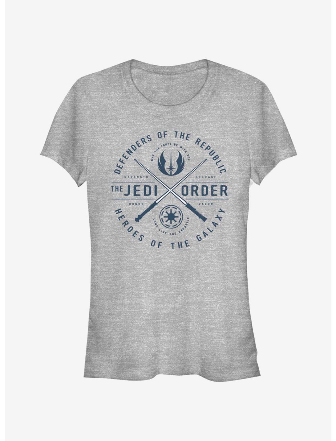 Star Wars The Clone Wars Sabers Emblem Girls T-Shirt, ATH HTR, hi-res