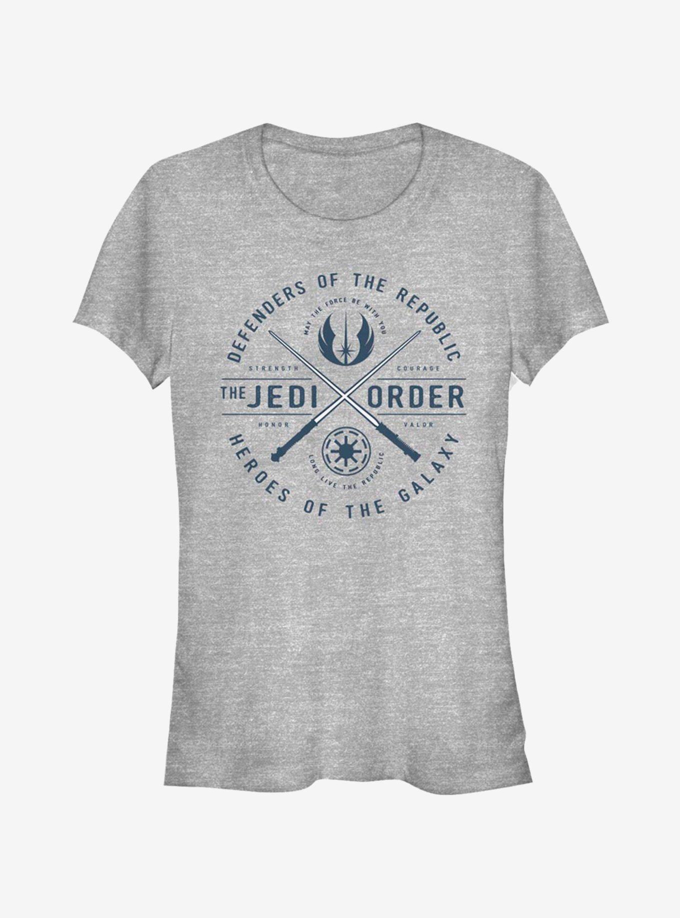 Star Wars The Clone Wars Sabers Emblem Girls T-Shirt, ATH HTR, hi-res