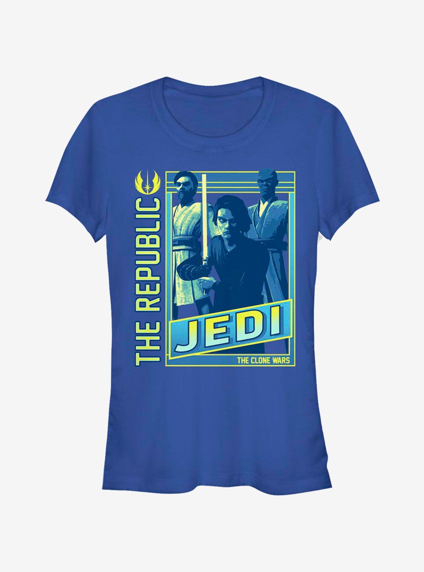 Star Wars The Clone Wars Jedi Group Girls T-Shirt, ROYAL, hi-res