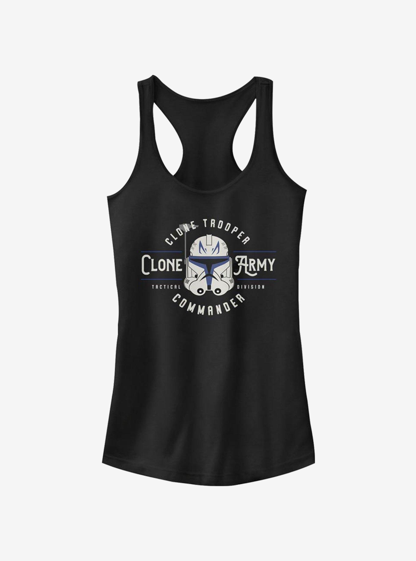 Star Wars The Clone Wars Clone Army Emblem Girls Tank, BLACK, hi-res