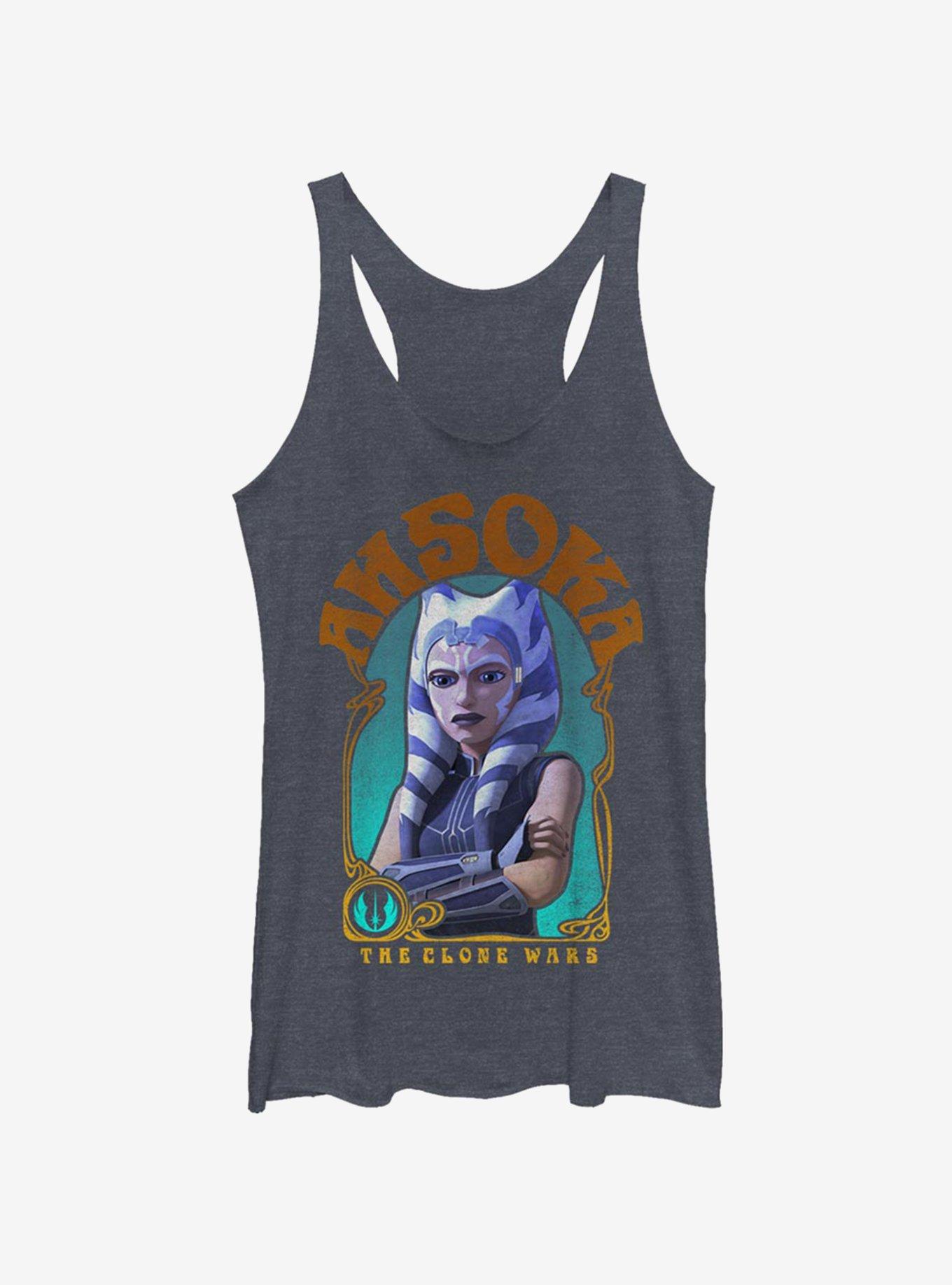 Star Wars The Clone Wars Ahsoka Nouveau Girls Tank, NAVY HTR, hi-res