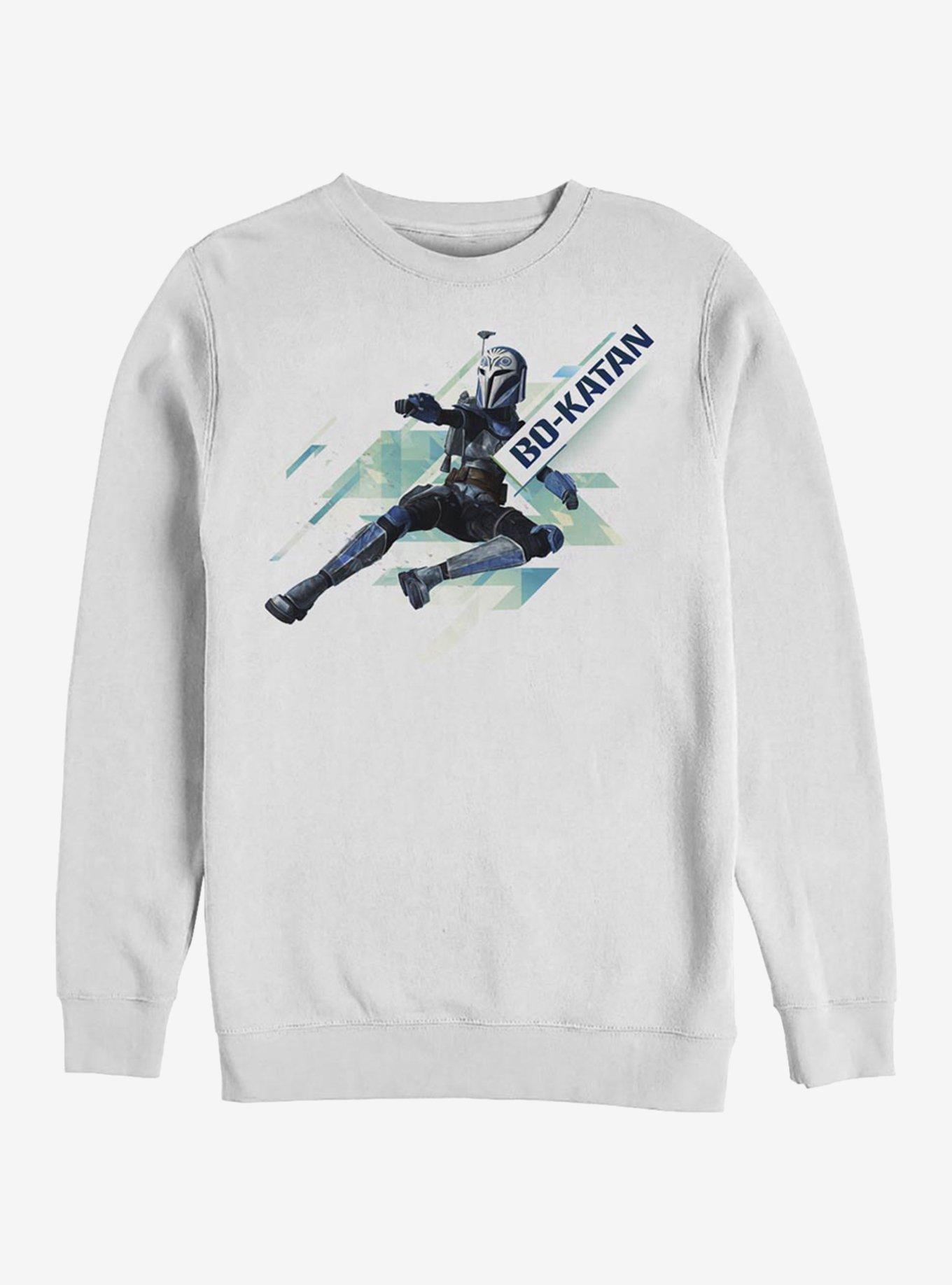 Star Wars The Clone Wars Bok Angled Crew Sweatshirt, WHITE, hi-res