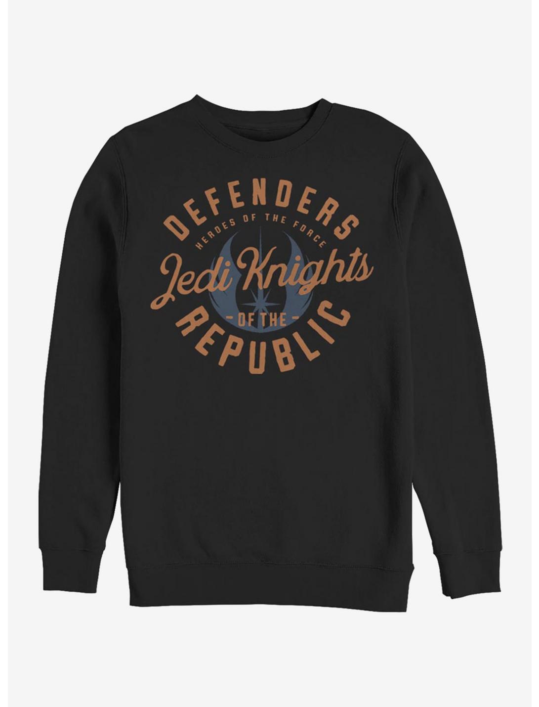 Star Wars The Clone Wars Jedi Knights Emblem Crew Sweatshirt, BLACK, hi-res