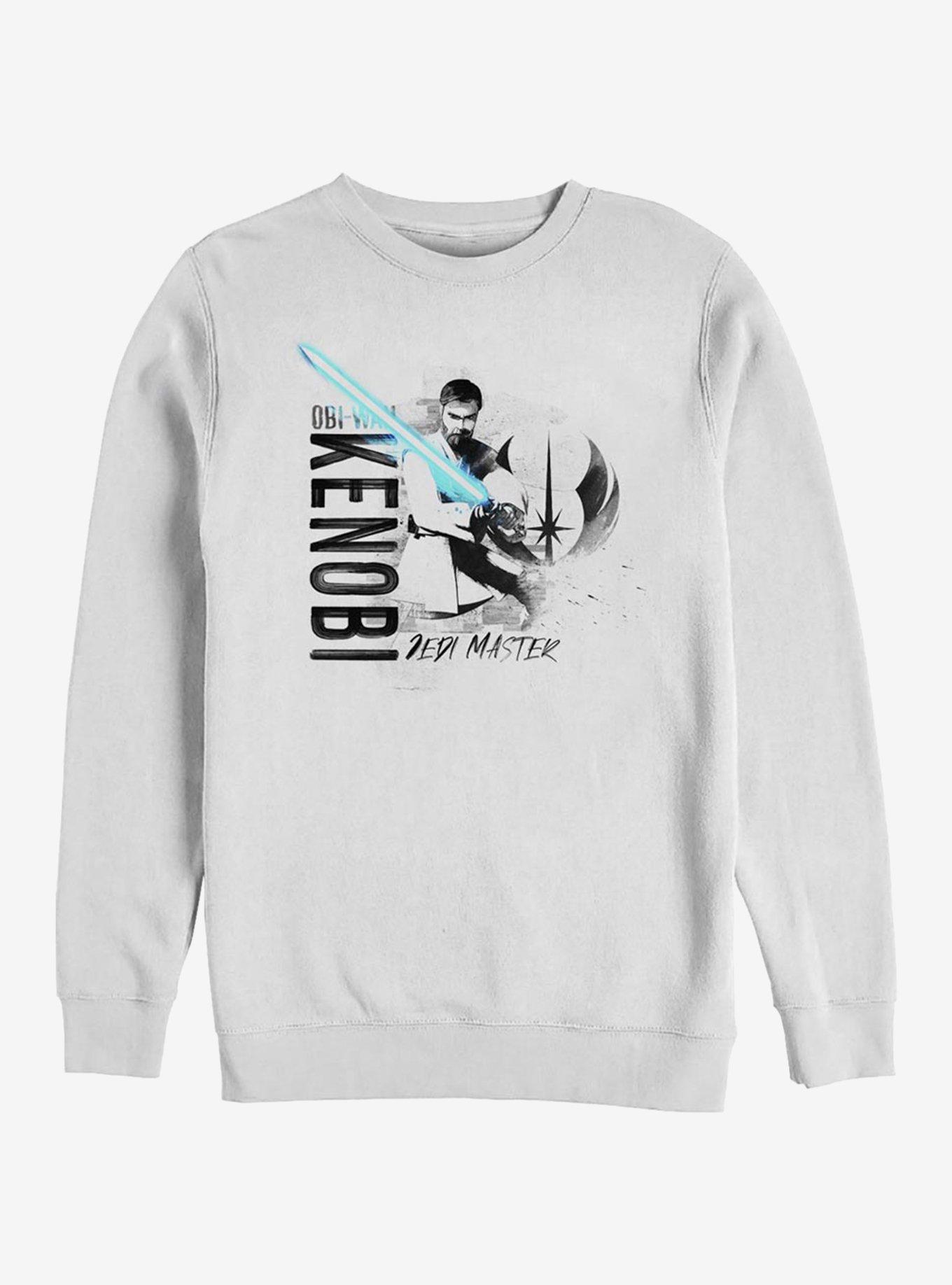 Star Wars The Clone Wars Obi Collage Crew Sweatshirt, WHITE, hi-res