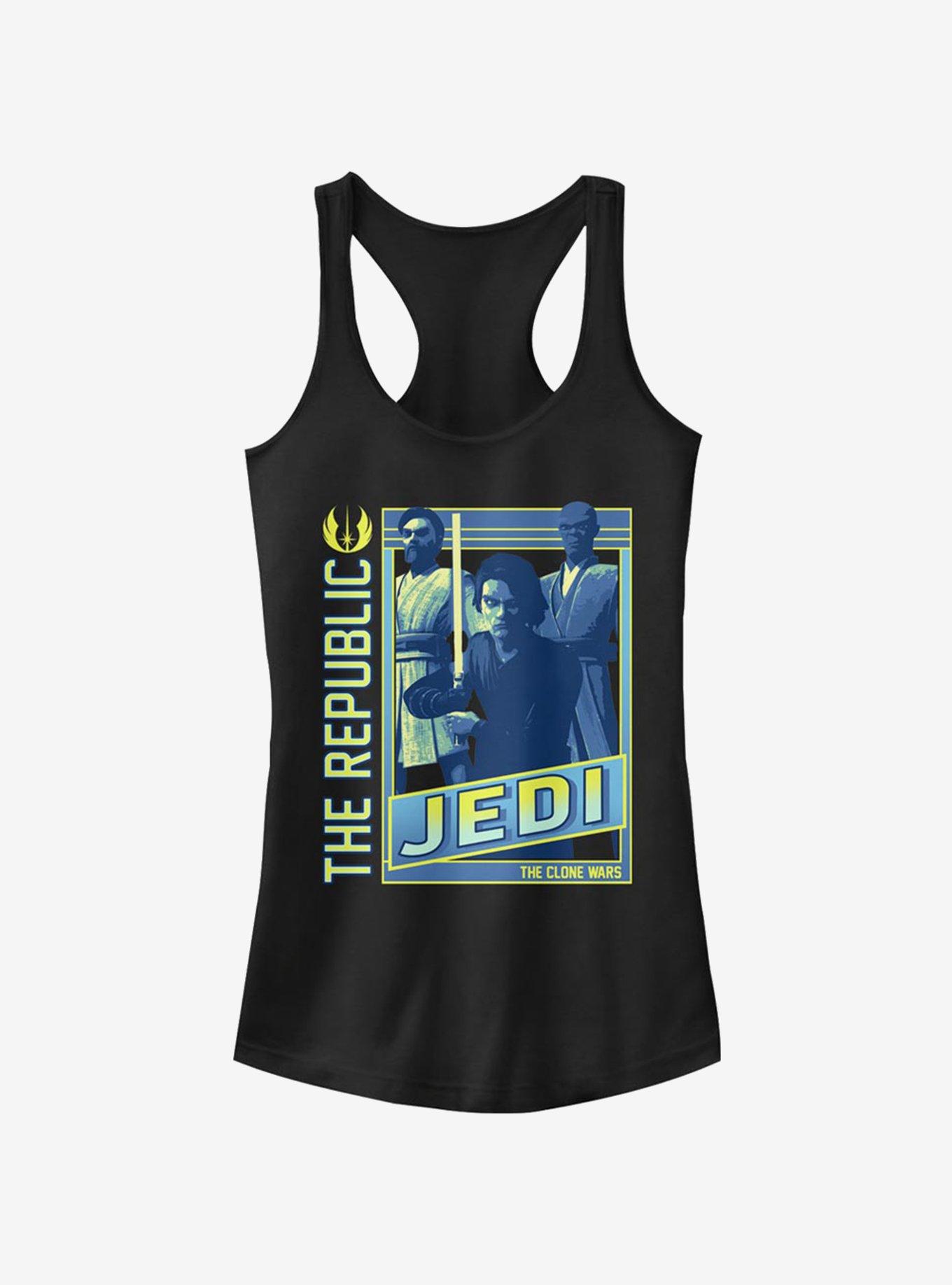 Star Wars The Clone Wars Jedi Group Girls Tank, BLACK, hi-res