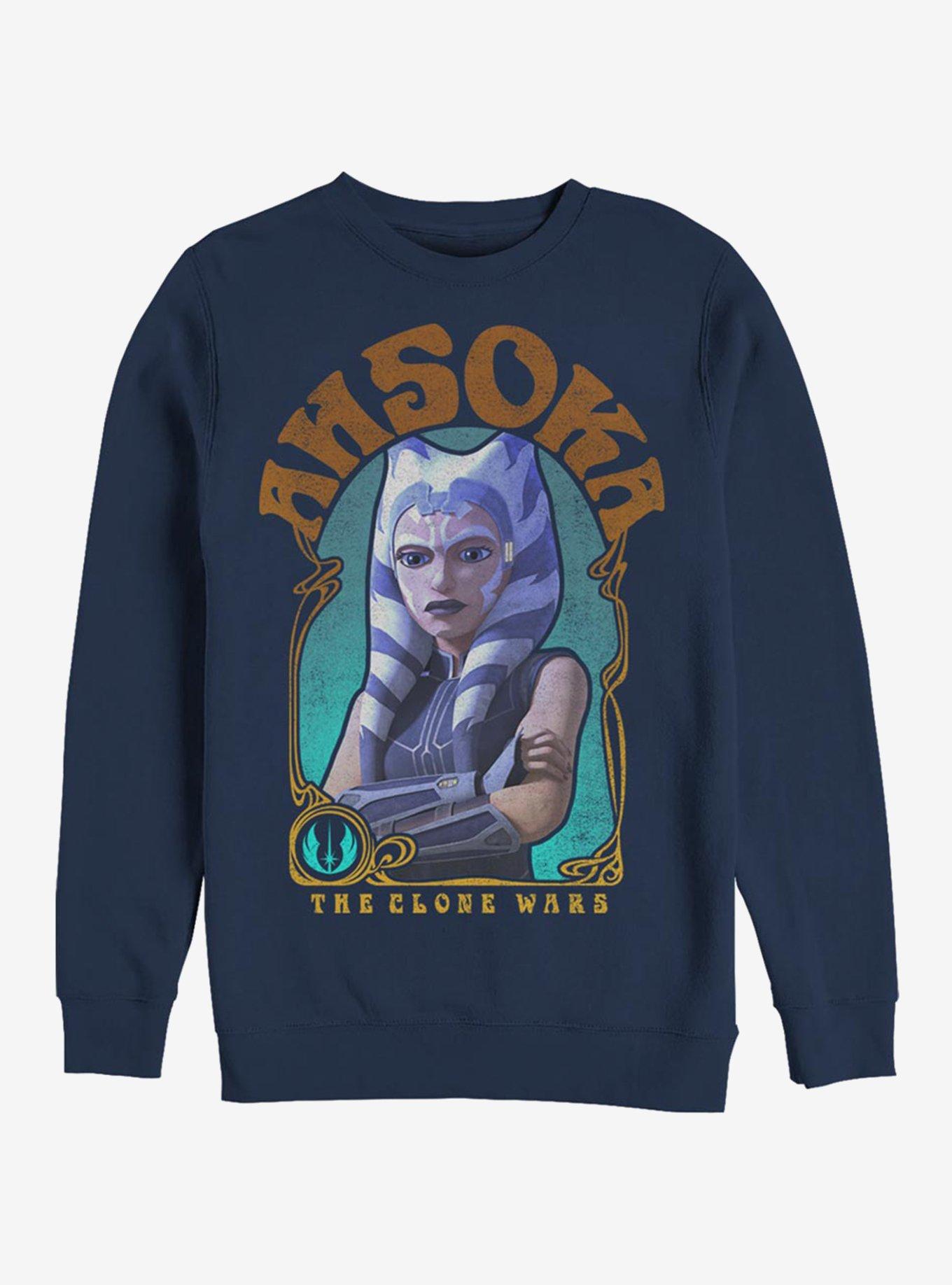 Star Wars The Clone Wars Ahsoka Nouveau Crew Sweatshirt, NAVY, hi-res