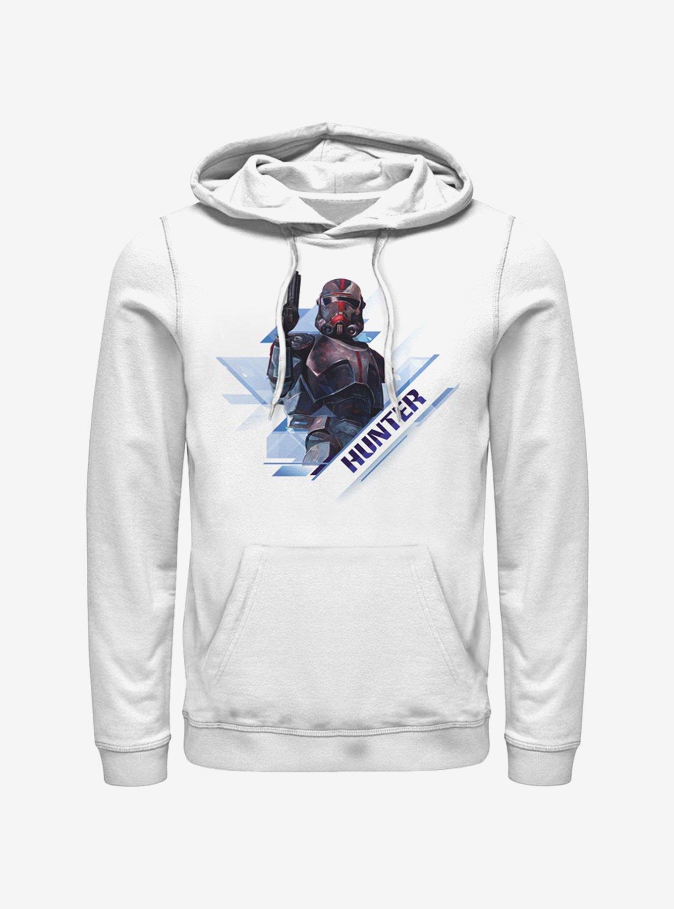 Star Wars The Clone Wars Hunter Angled Hoodie, WHITE, hi-res