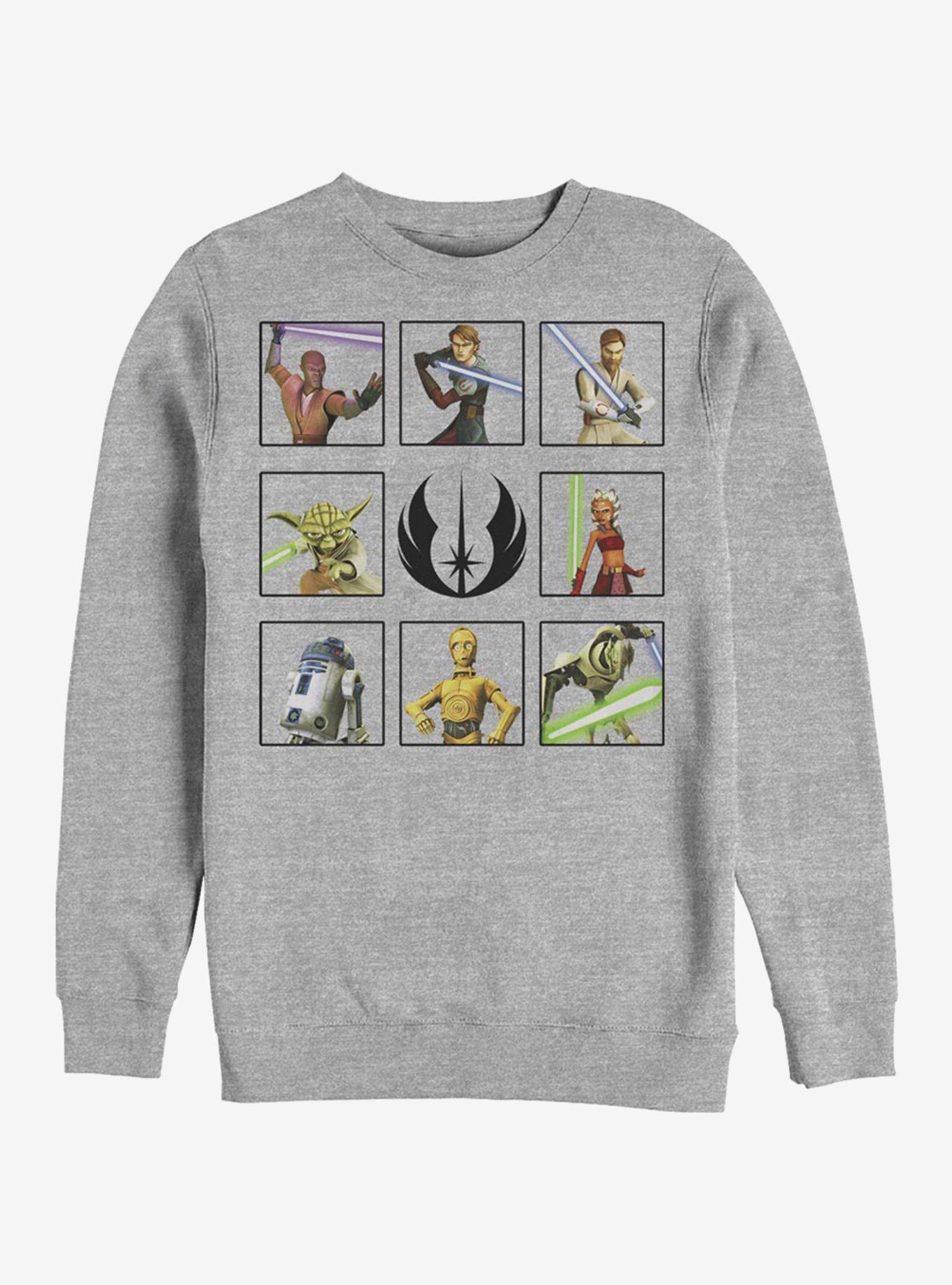 Star Wars The Clone Wars Clone Wars Box Up Crew Sweatshirt, ATH HTR, hi-res