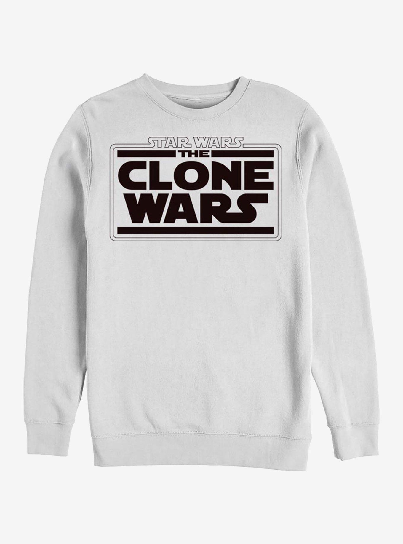 Star Wars The Clone Wars Clone Wars Logo Crew Sweatshirt, WHITE, hi-res