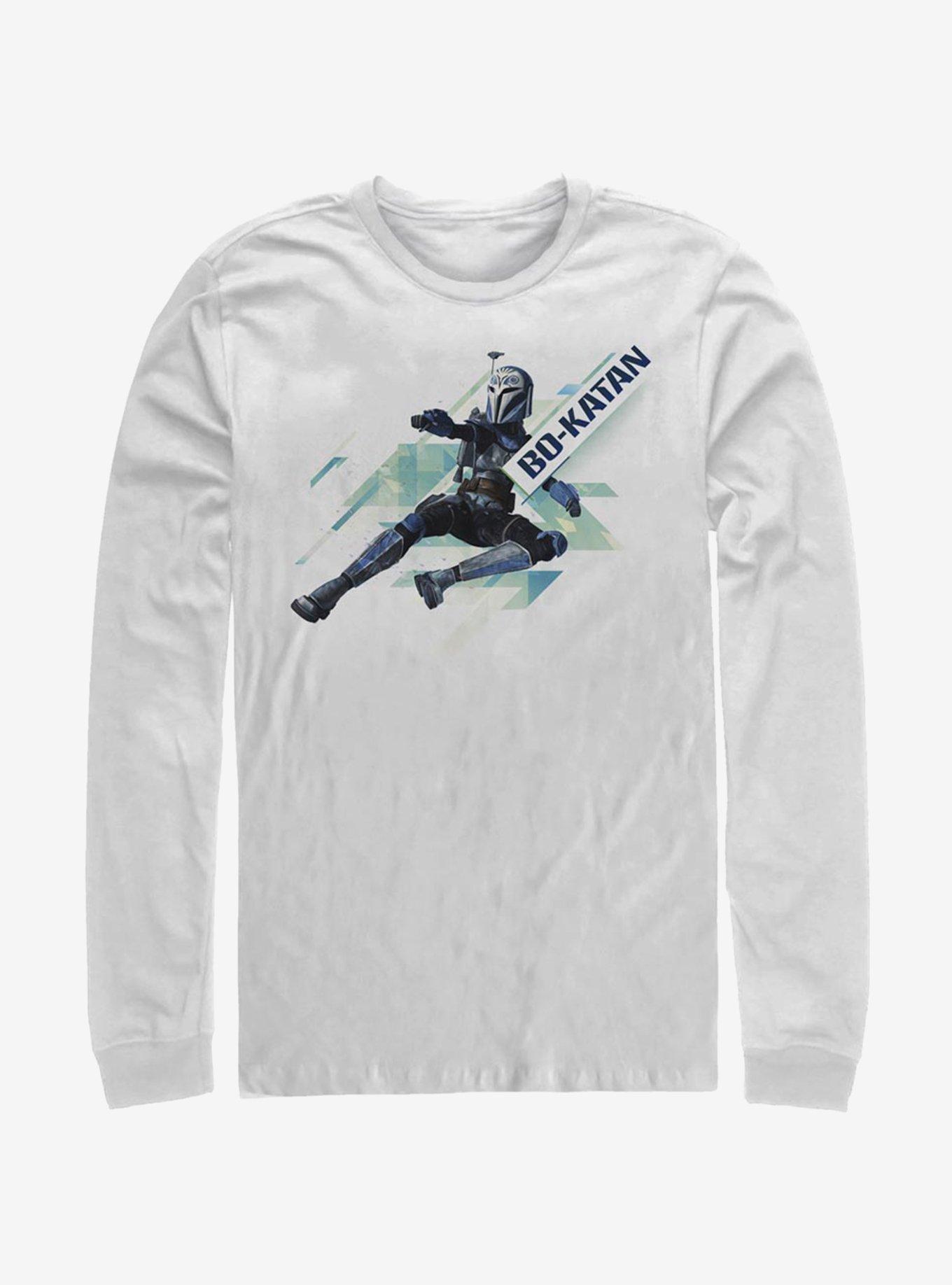 Star Wars The Clone Wars Bok Angled Long-Sleeve T-Shirt, WHITE, hi-res