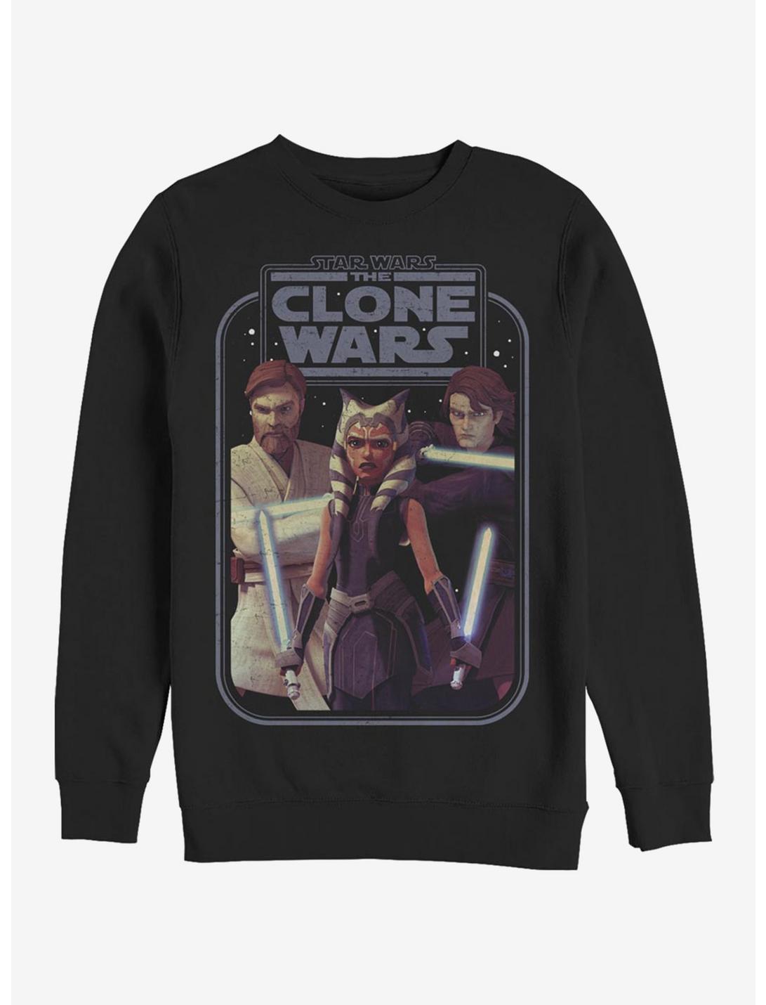 Star Wars The Clone Wars Hero Group Shot Sweatshirt, BLACK, hi-res