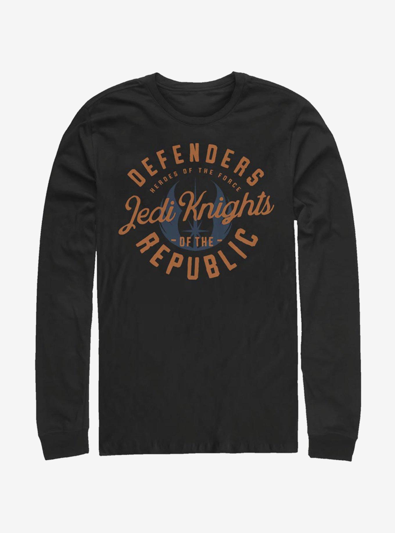 Star Wars The Clone Wars Jedi Knights Emblem Long-Sleeve T-Shirt, BLACK, hi-res
