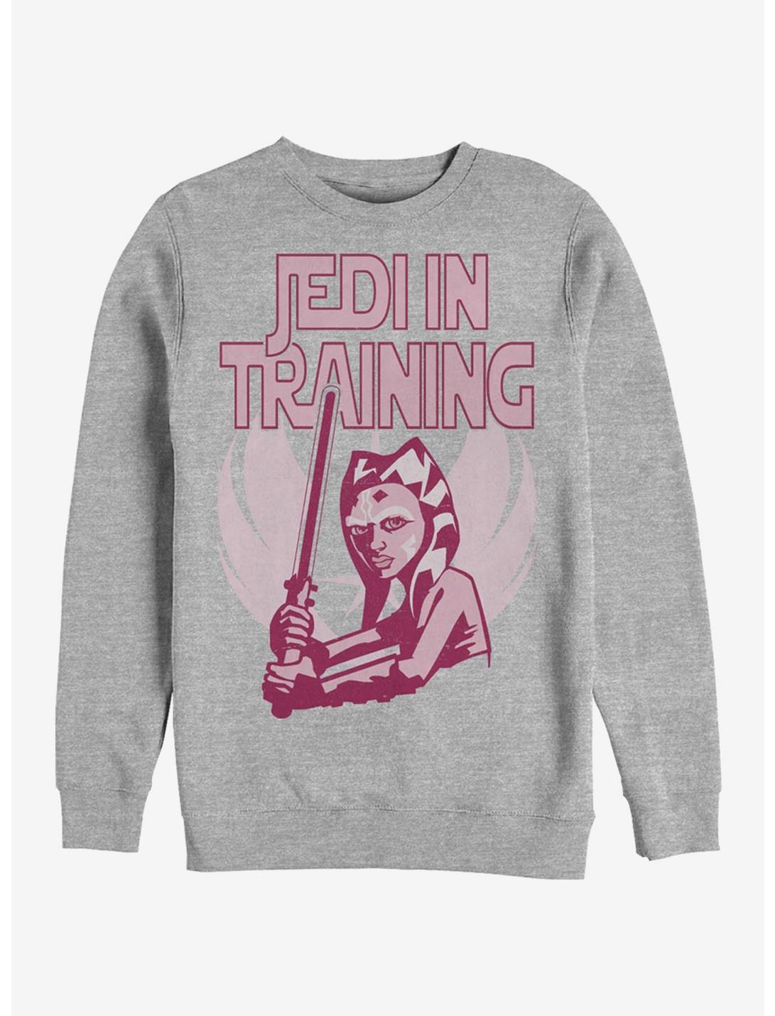 Star Wars The Clone Wars Jedi In Training Crew Sweatshirt, ATH HTR, hi-res