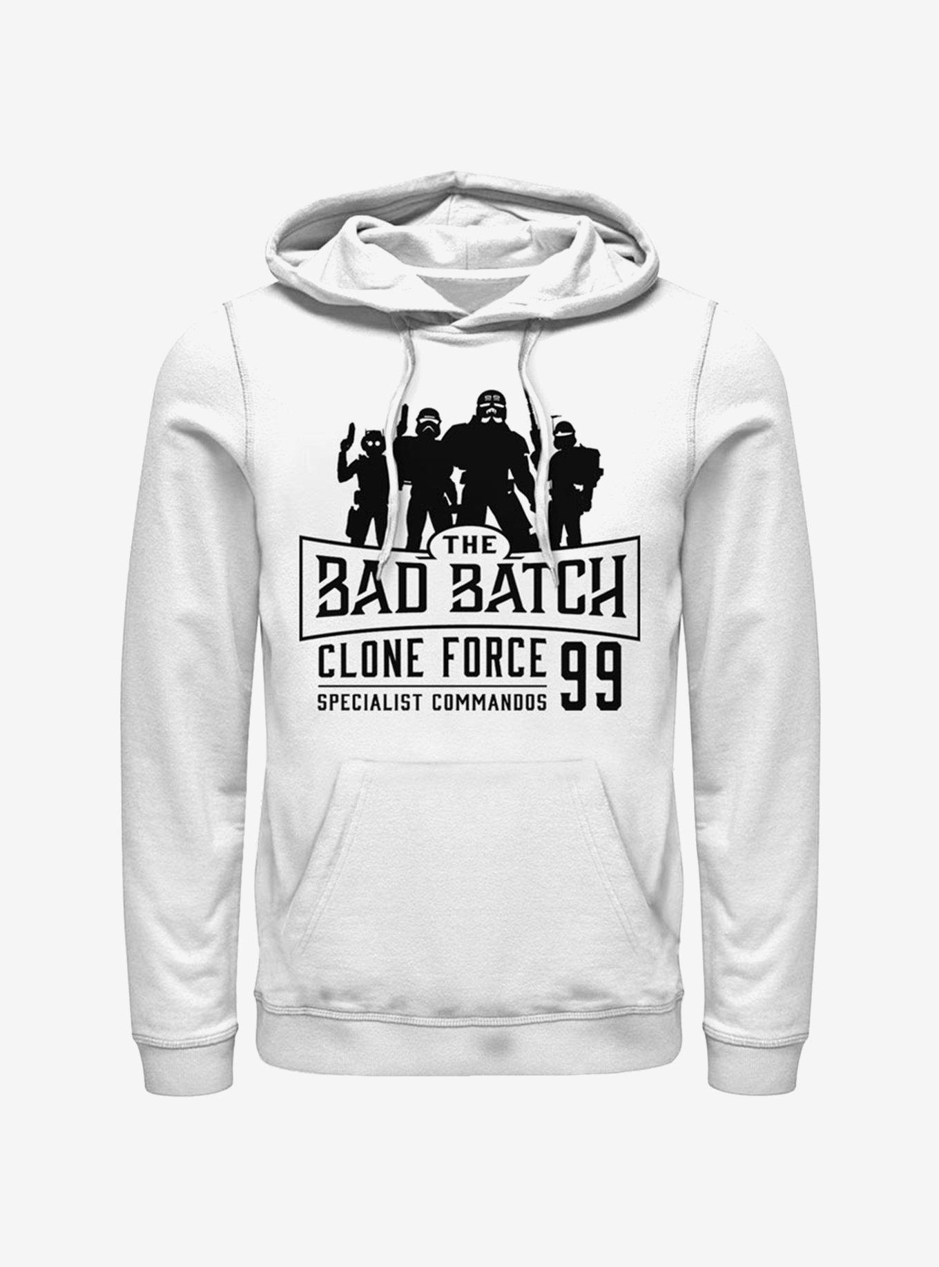 Star Wars The Clone Wars Bad Batch Emblem Hoodie, WHITE, hi-res