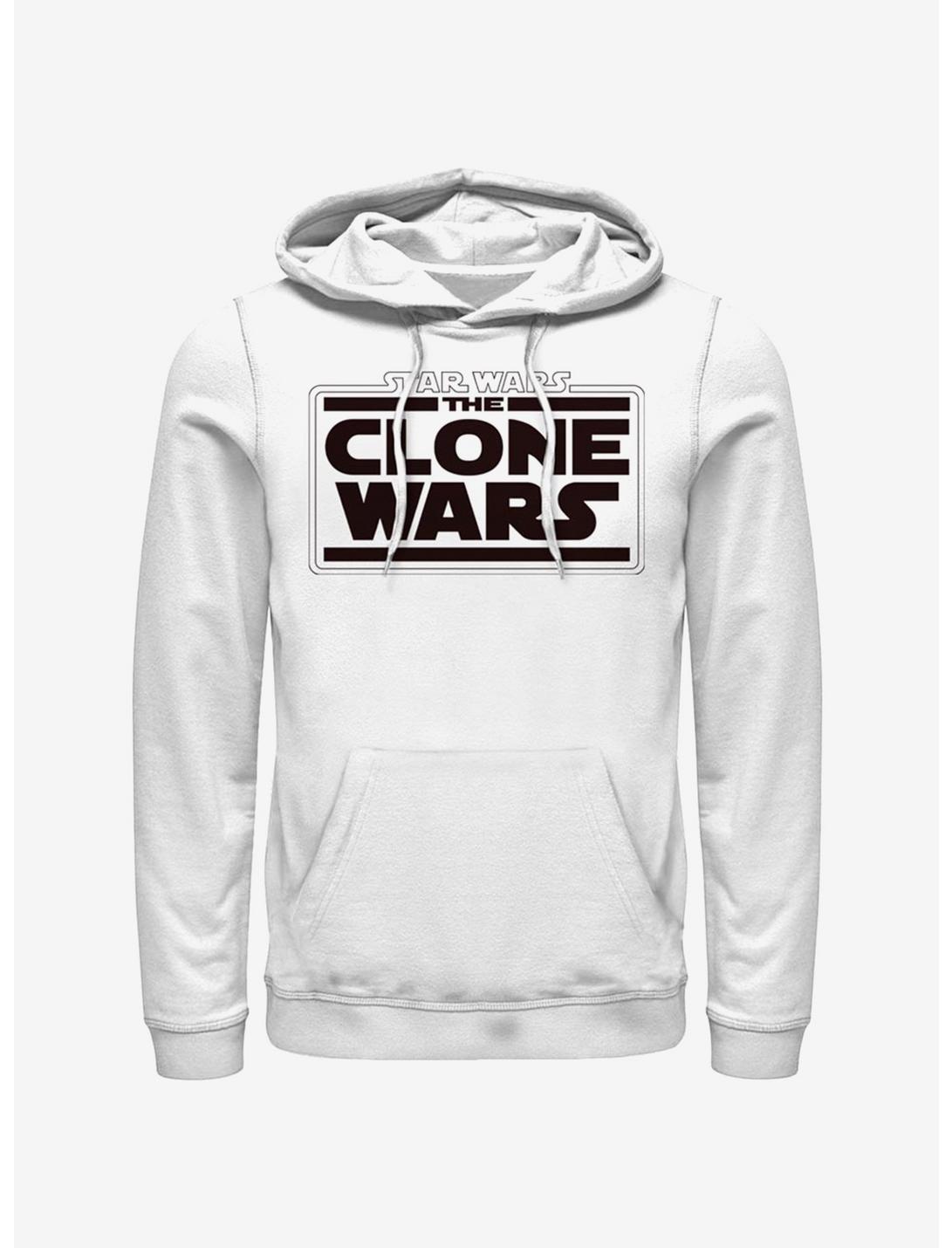 Star Wars The Clone Wars Clone Wars Logo Hoodie, WHITE, hi-res