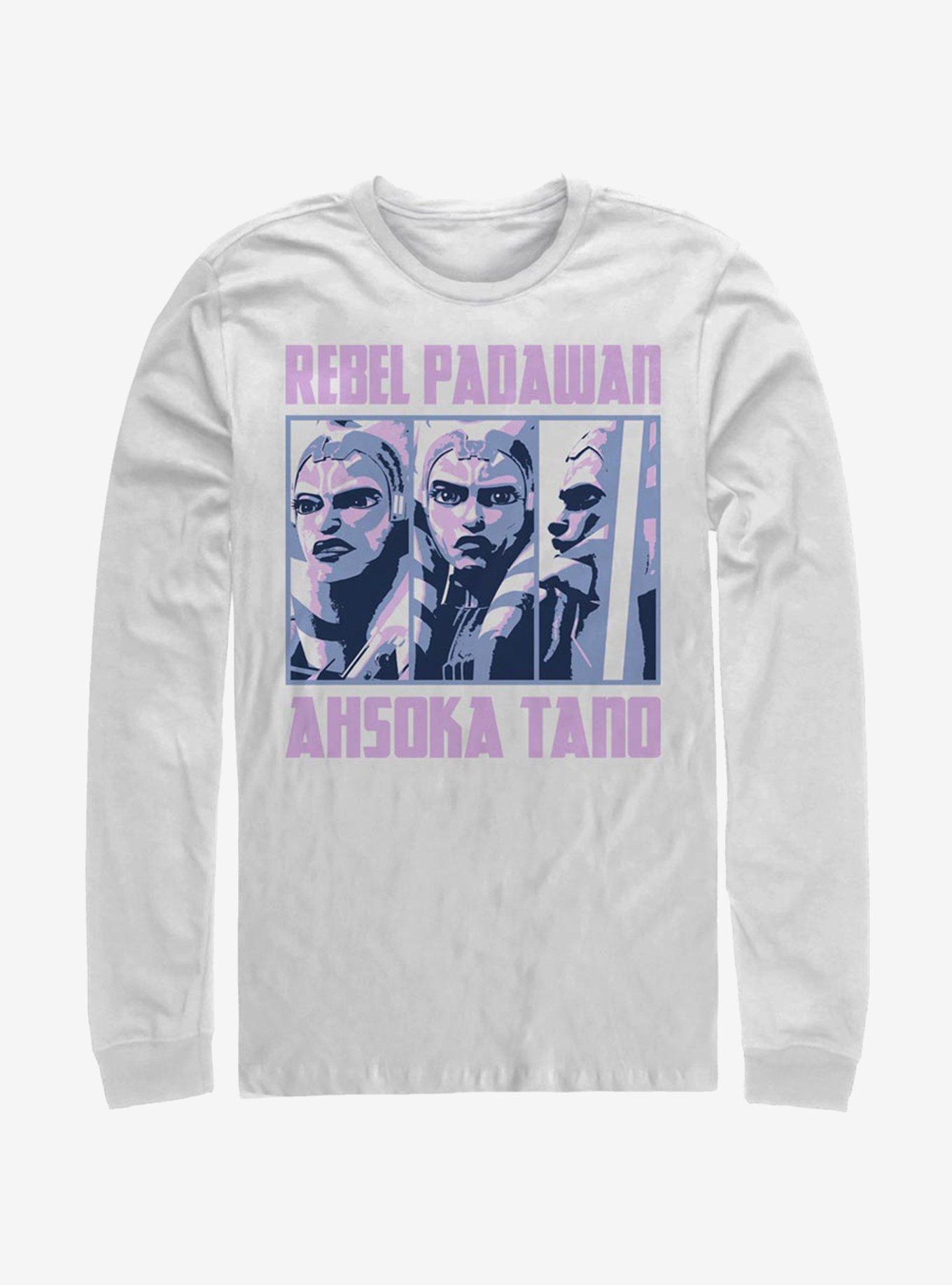 Star Wars The Clone Wars Ahsoka Rebel Boxup Long-Sleeve T-Shirt, WHITE, hi-res