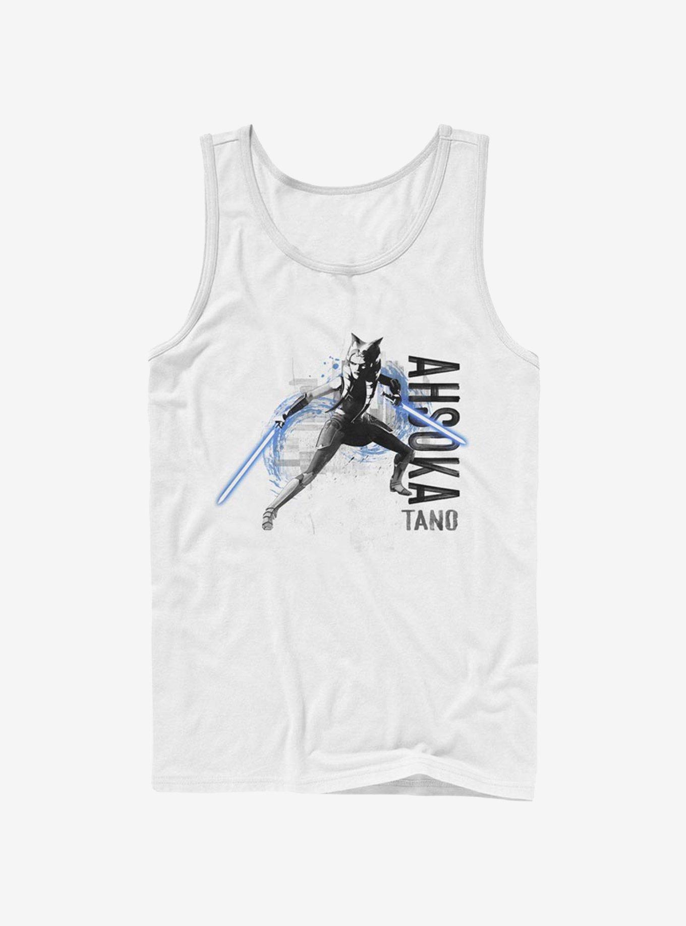 Star Wars The Clone Wars Ahsoka Collage Tank, WHITE, hi-res