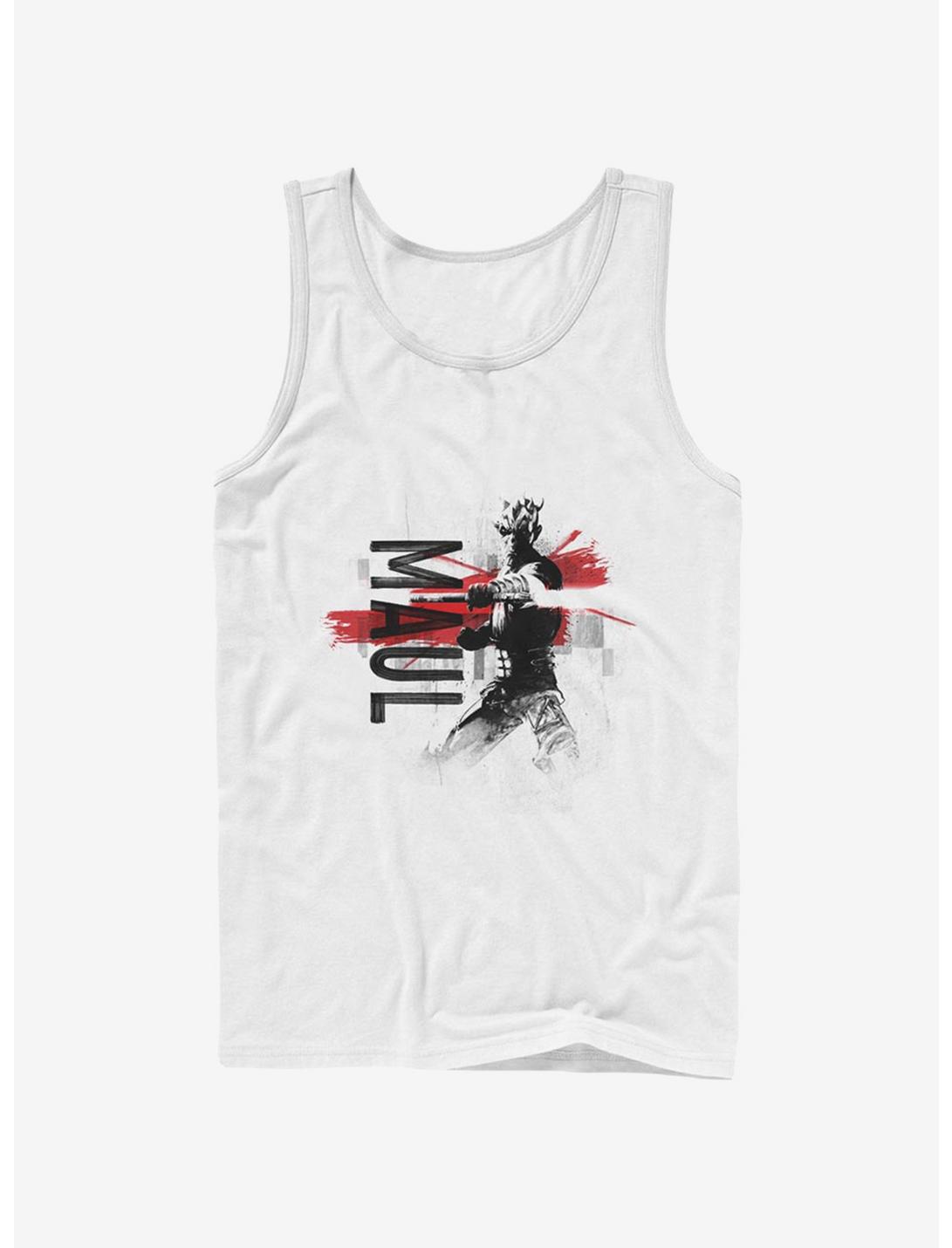 Star Wars The Clone Wars Maul Collage Tank, WHITE, hi-res