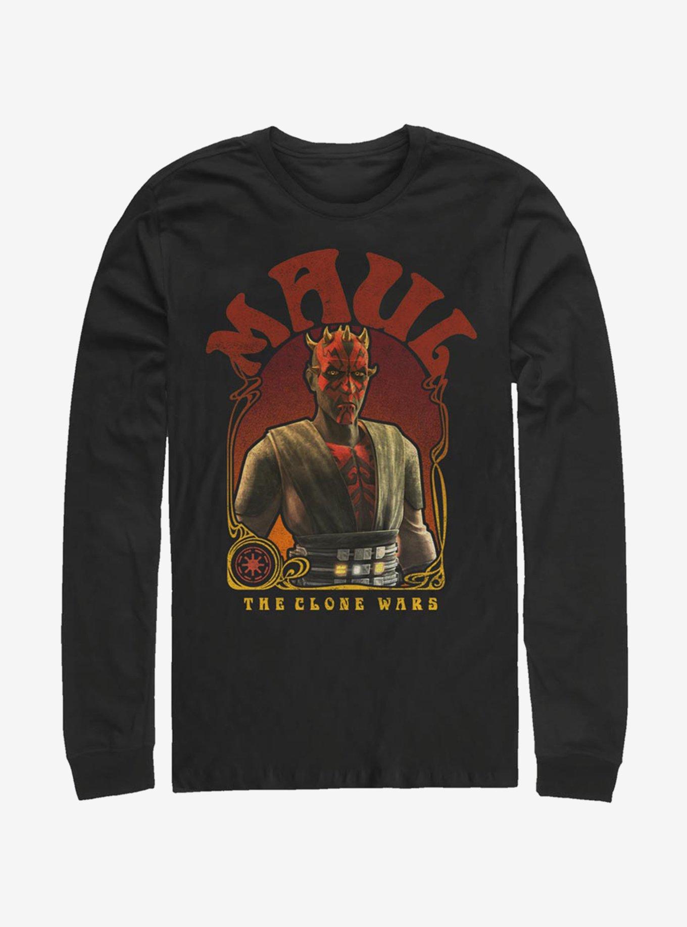 Star Wars The Clone Wars Maul Nouveau Long-Sleeve T-Shirt, BLACK, hi-res