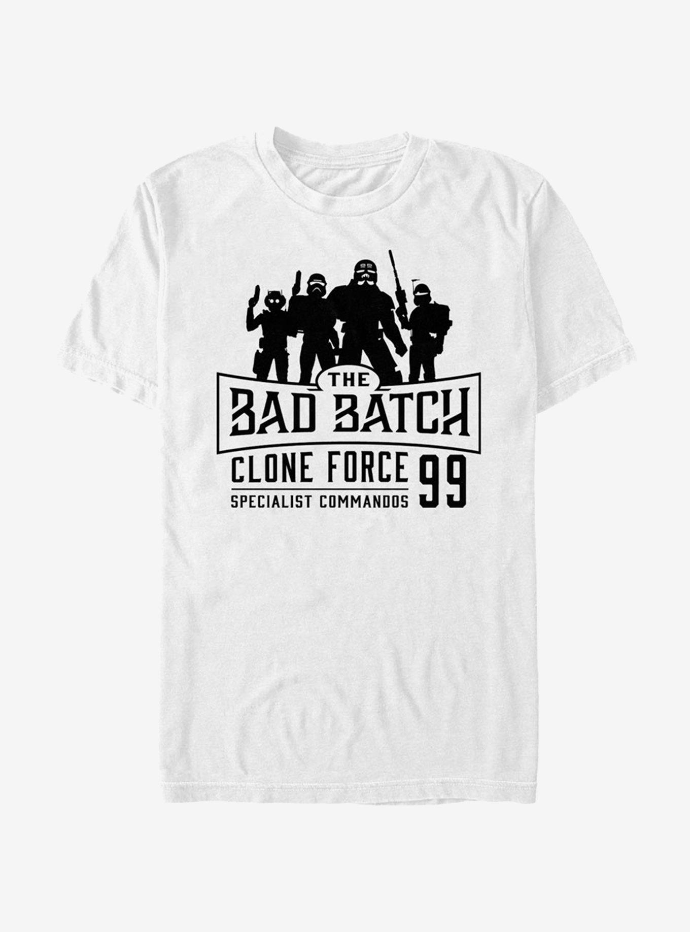 Star Wars The Clone Wars Bad Batch Emblem T-Shirt, WHITE, hi-res