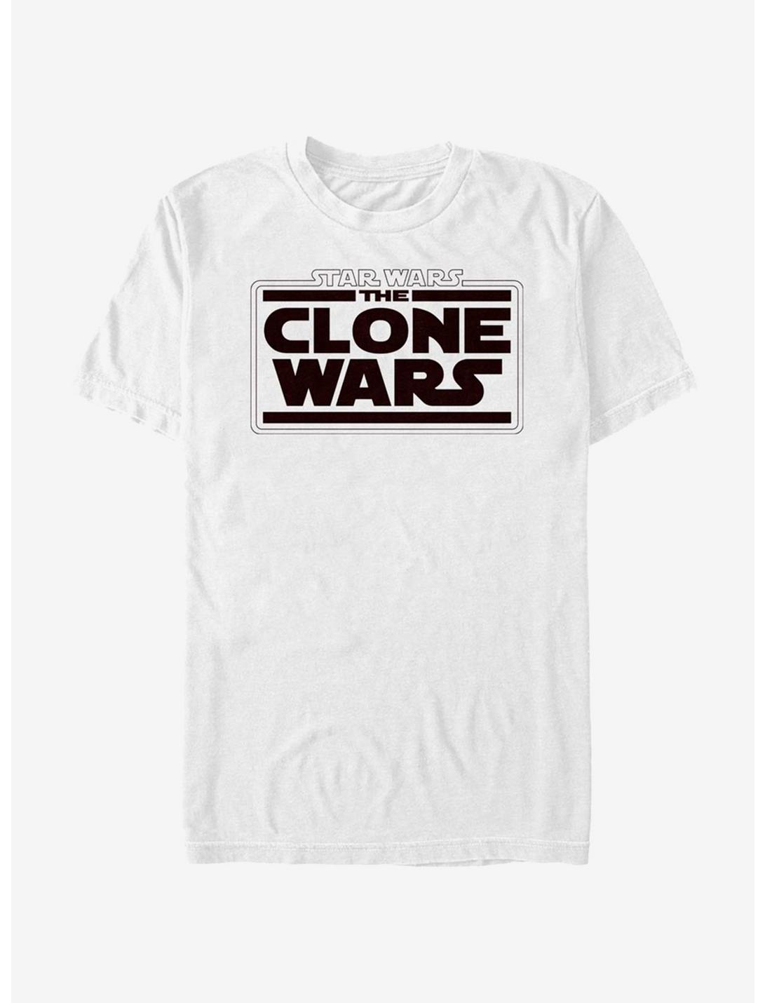 Star Wars The Clone Wars Clone Wars Logo T-Shirt, WHITE, hi-res