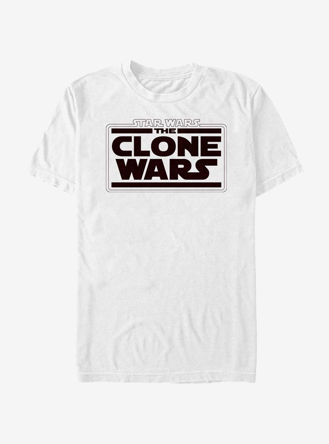 Star Wars The Clone Wars Clone Wars Logo T-Shirt, WHITE, hi-res