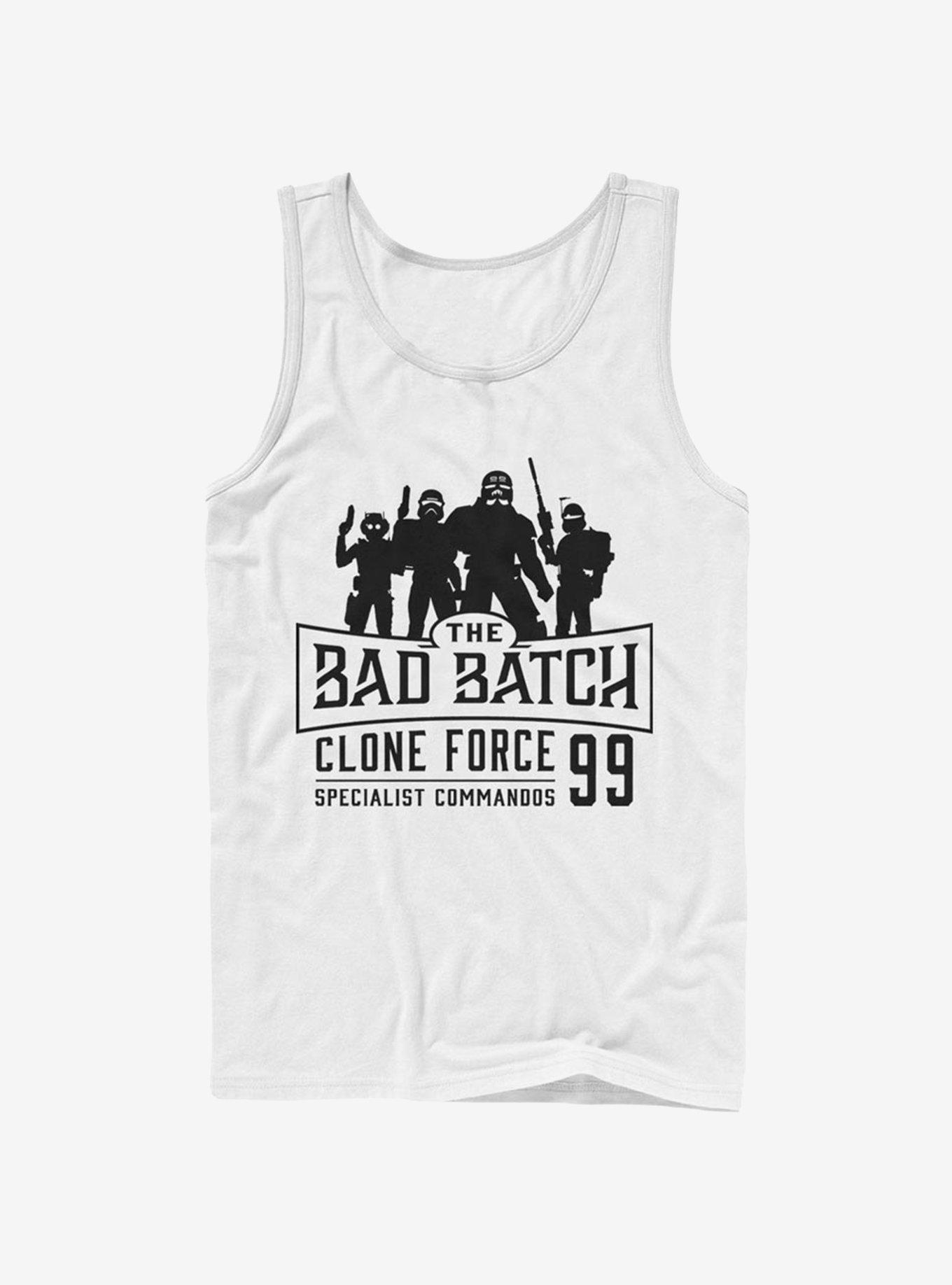 Star Wars The Clone Wars Bad Batch Emblem Tank, WHITE, hi-res