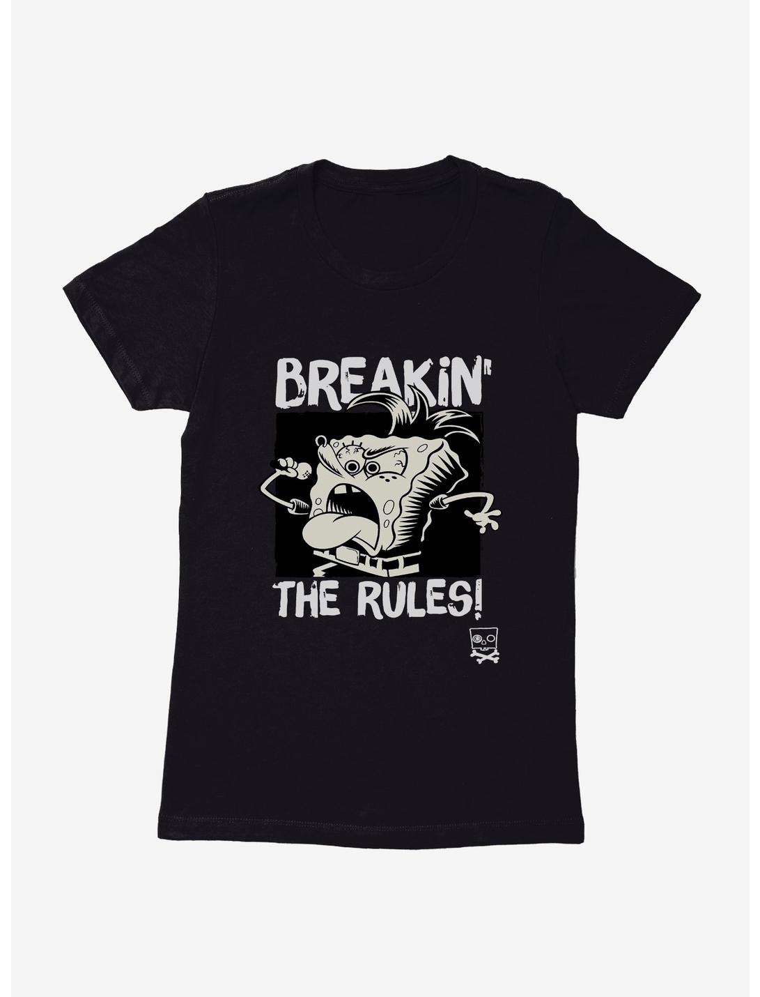 SpongeBob SquarePants Breakin' The Rules Womens T-Shirt, BLACK, hi-res