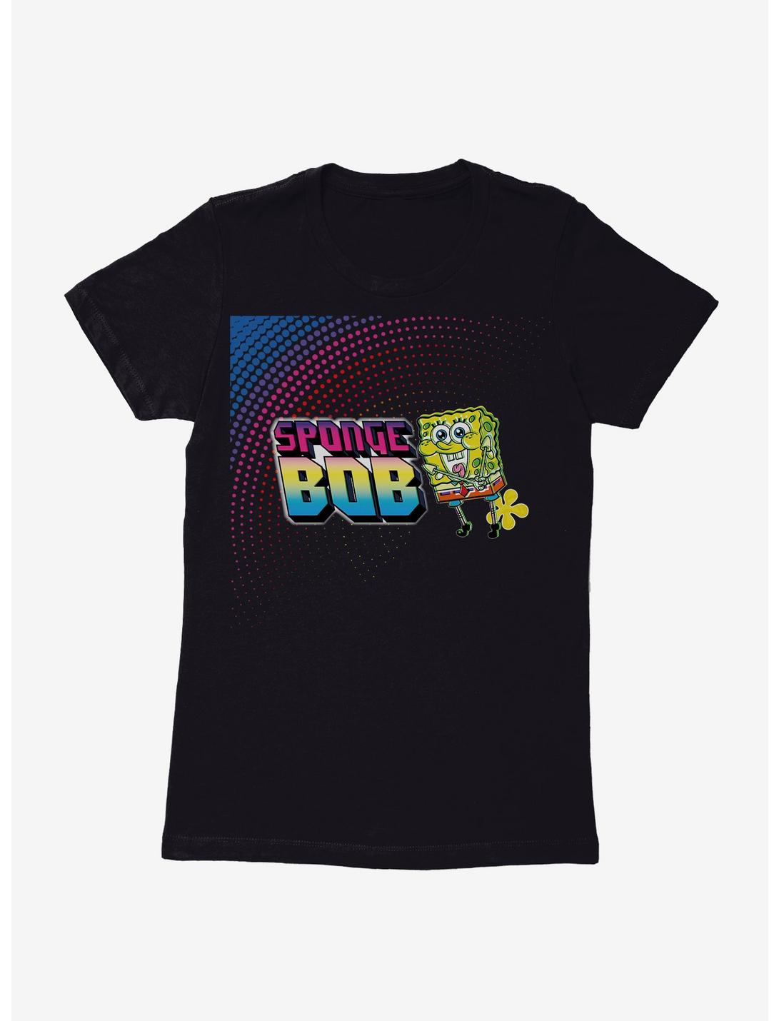 SpongeBob SquarePants Neon Dots Womens T-Shirt, BLACK, hi-res