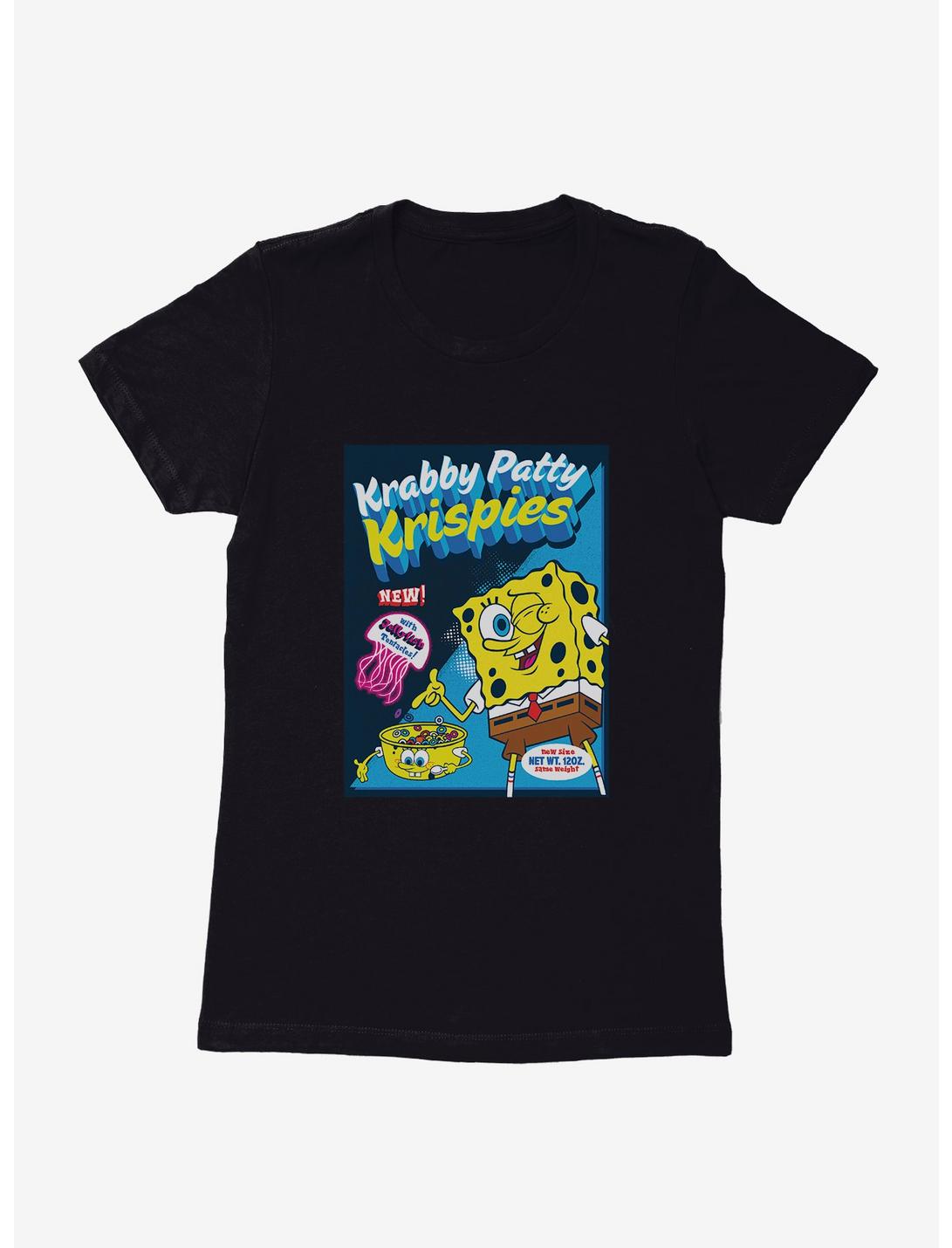 SpongeBob SquarePants Krabby Patty Krispies Womens T-Shirt, BLACK, hi-res