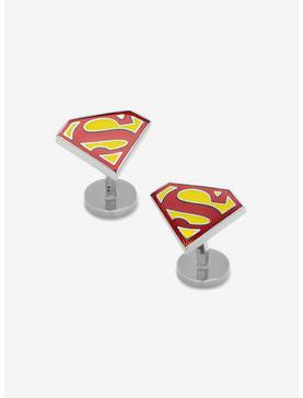 Plus Size DC Comics Superman Shield Cufflinks, , hi-res