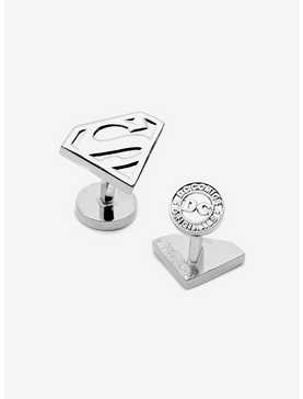 DC Comics Superman Silver Superman Shield Cufflinks, , hi-res