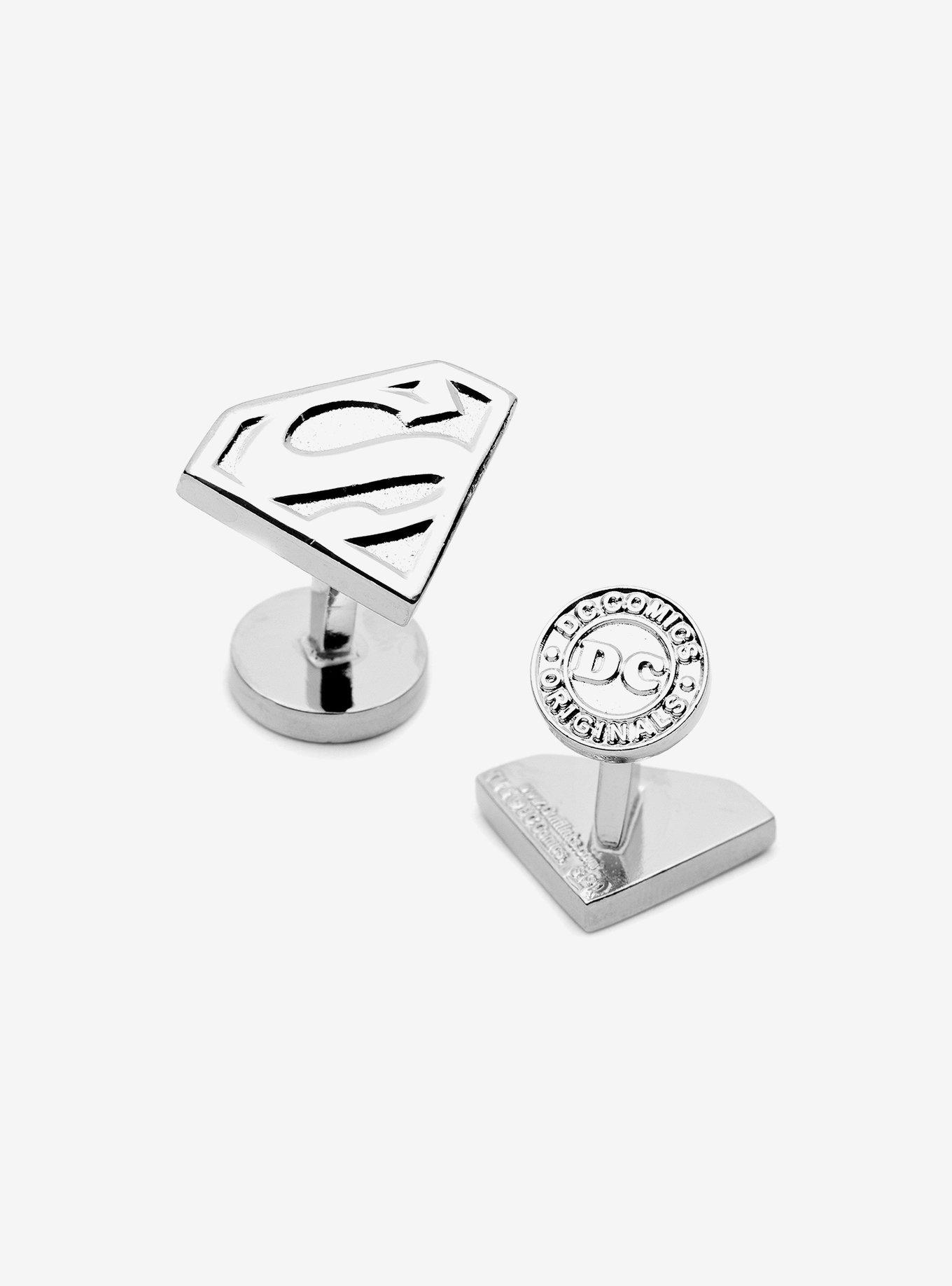 DC Comics Superman Silver Superman Shield Cufflinks, , hi-res