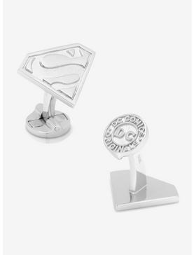 Plus Size DC Comics Superman Sterling Silver Superman Shield Cufflinks, , hi-res