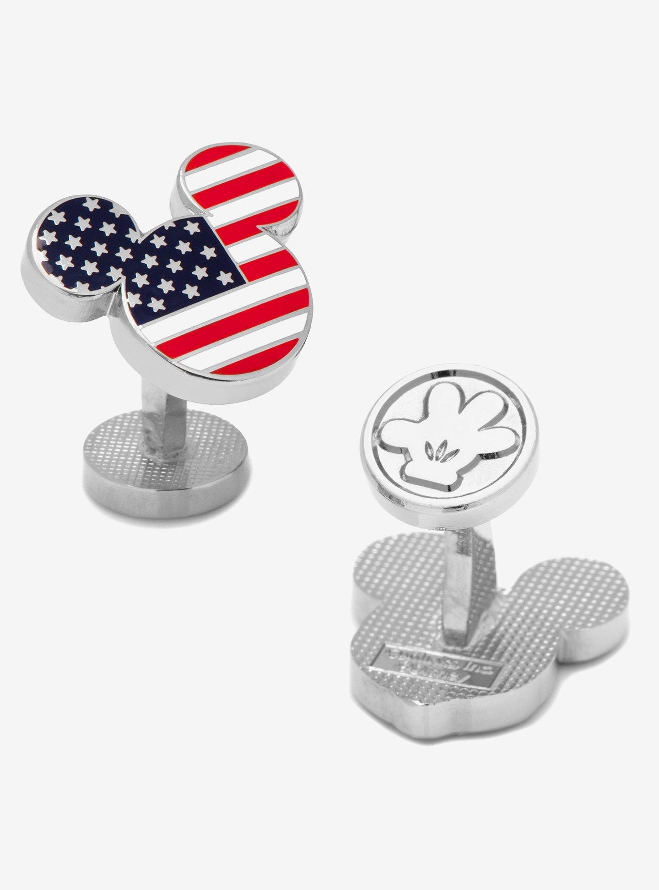 Disney Mickey Mouse Stars And Stripes Cufflinks, , hi-res