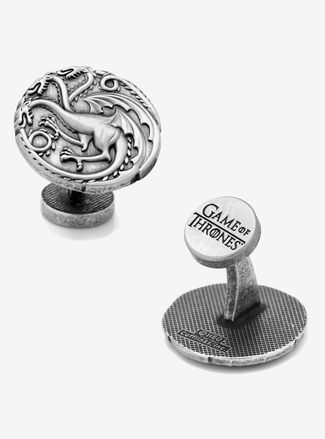 Game Of Thrones Targaryen Three Headed Dragon Sigil Cufflinks, , hi-res