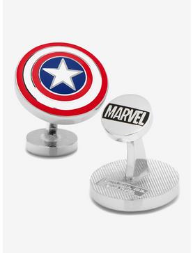 Plus Size Marvel Captain America Shield Cufflinks, , hi-res