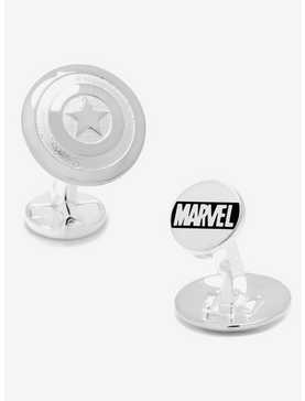 Marvel Captain America Sterling Silver 3D Captain America Shield Cufflinks, , hi-res