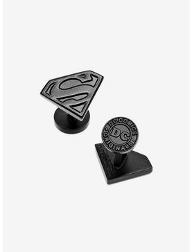 DC Comics Superman Satin Black Superman Shield Cufflinks, , hi-res