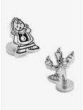 Disney Beauty And The Beast Cogsworth And Lumiere Cufflinks, , hi-res
