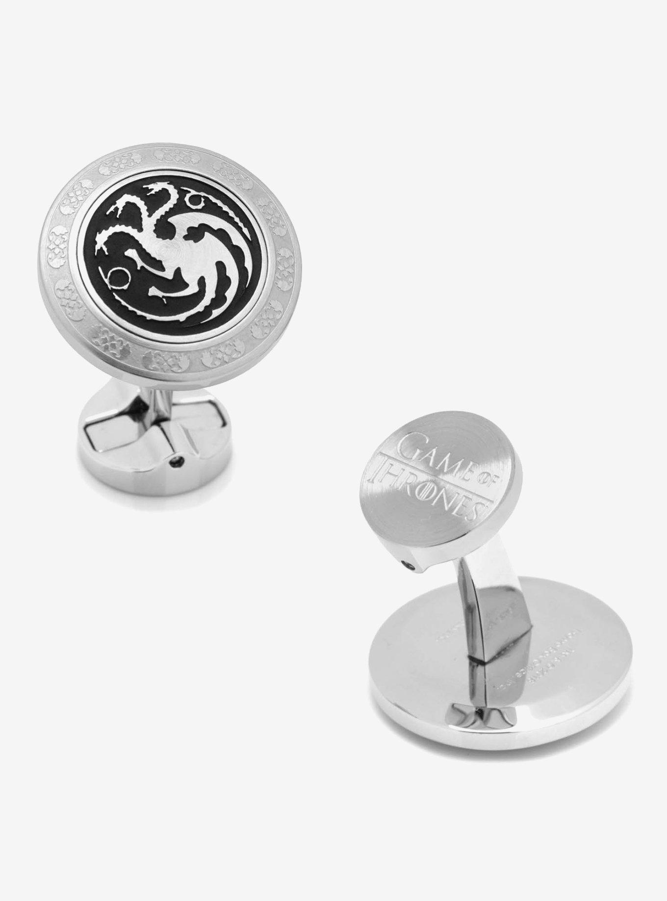 Game Of Thrones Targaryen Filigree Stainless Steel Cufflinks, , hi-res
