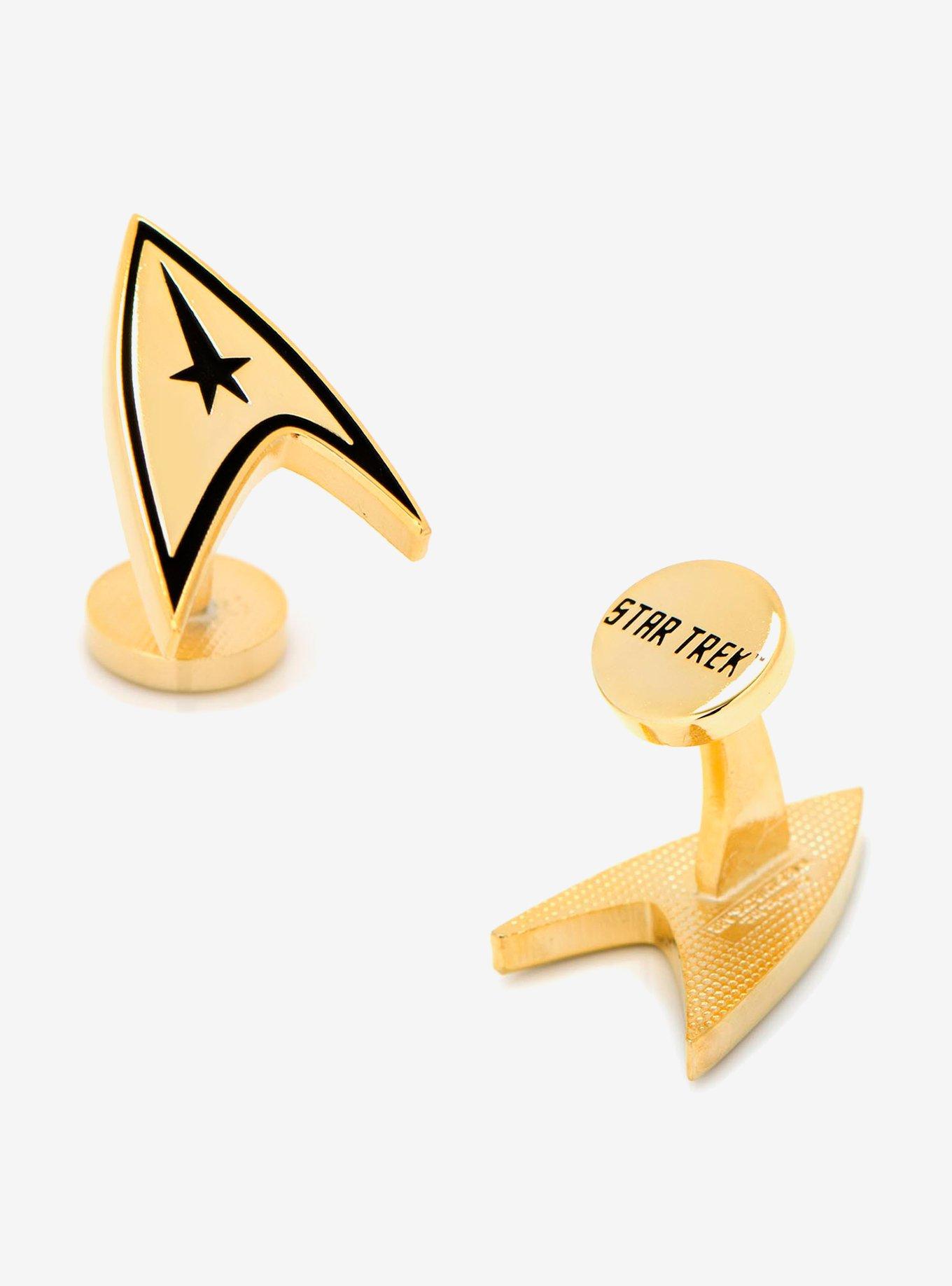 Star Trek Gold Plated Delta Shield Cufflinks, , hi-res