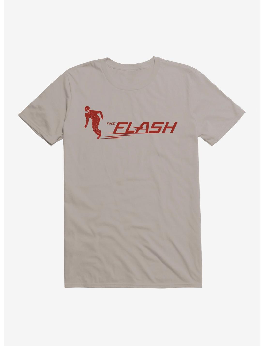 DC Comics The Flash Action Logo T-Shirt, LIGHT GREY, hi-res