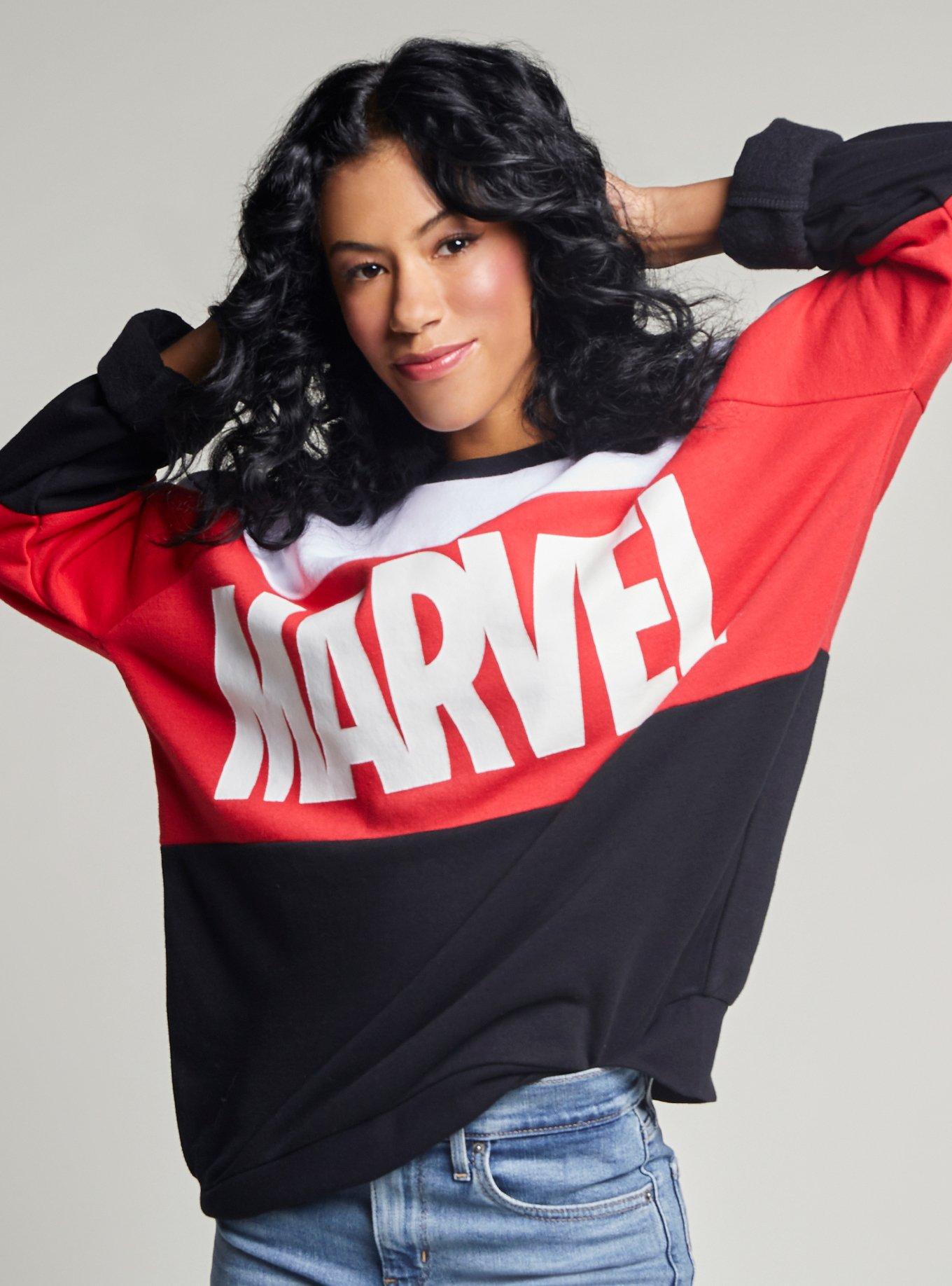 Our Universe Marvel Color-Block Sweatshirt, MULTI, hi-res