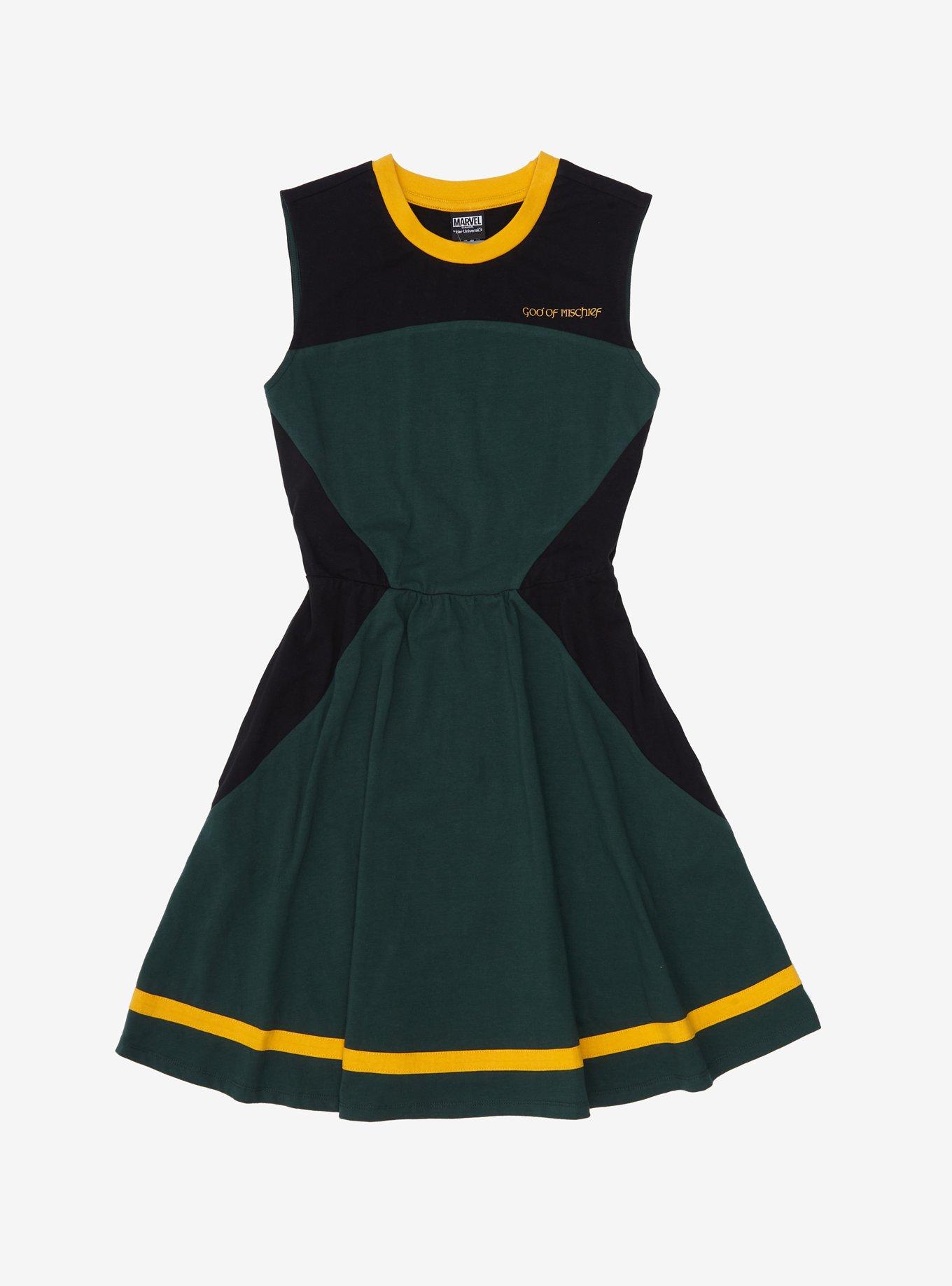Her Universe Fashion Show Winner Marvel Loki Skater Dress Plus Size, MULTI, hi-res